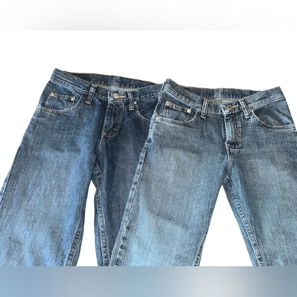 2 Pair Lee Premium Select Jeans Boys Size 12 Regular EUC